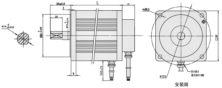 90mm工業(yè)級直流無刷電機(jī)